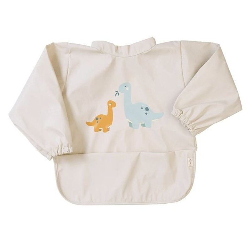 Saro Baby Waterproof Bib with Sleeves bryndák Sand 1 ks