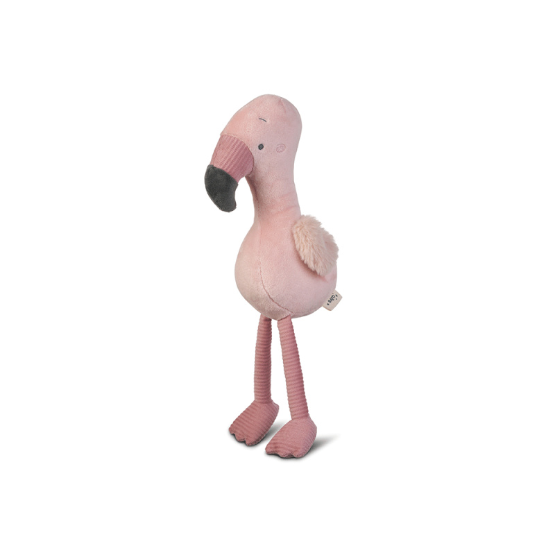 Saro Baby Jungle Party Longlegs plyšová hračka Flamingo 1 ks