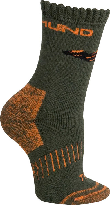 Dětské trekingové ponožky MUND Himalaya Kids khaki/oranžové