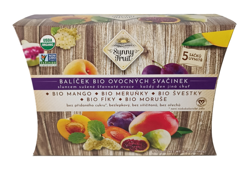 SUNNY FRUIT Balíček bio ovocných svačinek