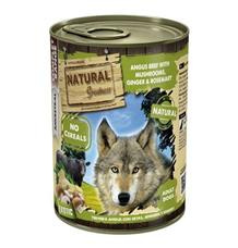 Natural Greatness anguské hovězí maso, houby, zázvor, rozmarýn konzerva pro psy 400g