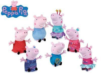 Mikro Peppa Pig Happy Party plyšoví 20cm, 7 druhů