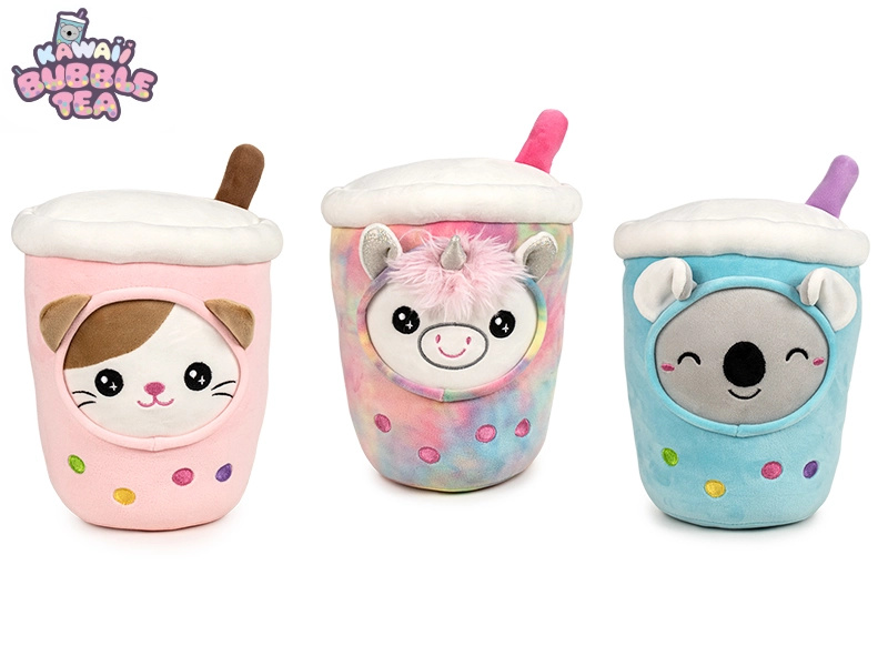 Kawaii plyšová bubble tea zvířátka 20 cm