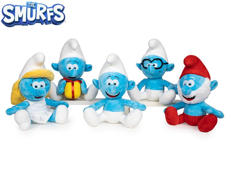 Mikro Šmoulové plyš 26cm sedící, 5 druhů