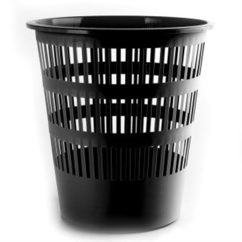 Odpadkový koš Donau - 16 l, plast, černý
