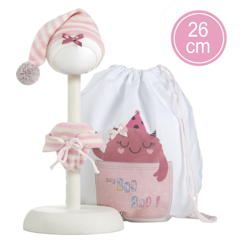 Obleček pro panenku miminko New Born velikosti 26 cm s doplňky