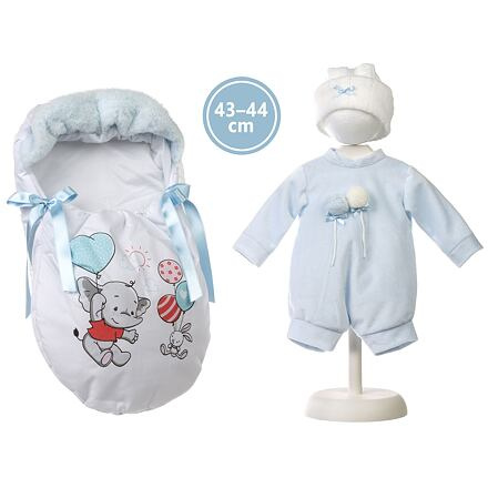 Llorens M844-51 obleček pro panenku miminko NEW BORN velikosti 43-44 cm