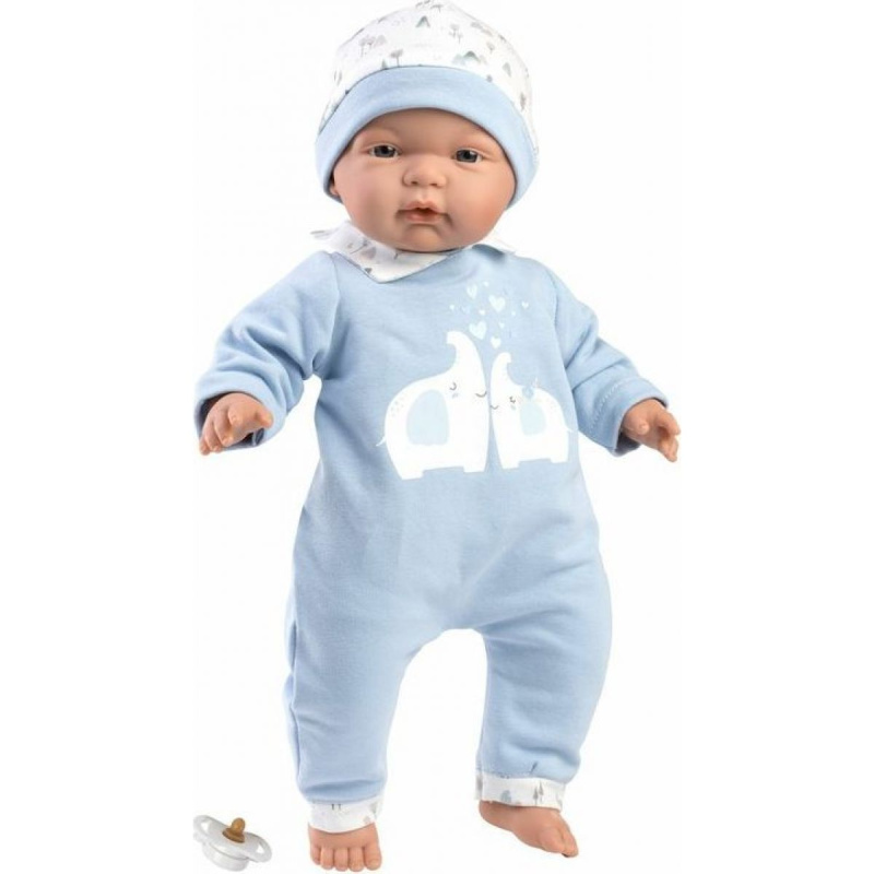 Llorens 13847 JOEL - realistická panenka miminko s měkkým látkovým tělem - 38 cm