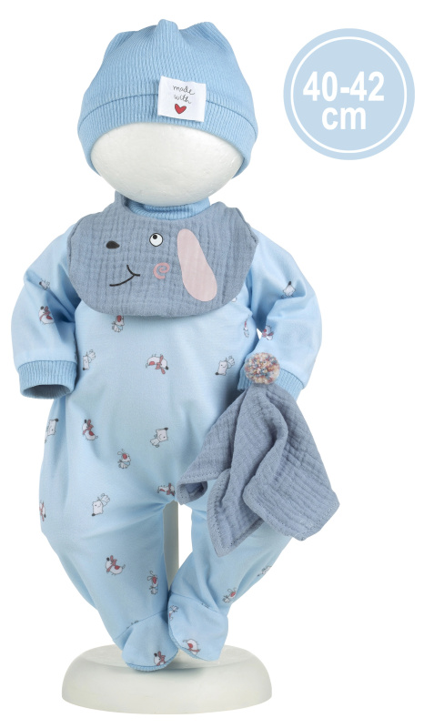 Obleček pro panenku miminko New Born velikost 40–42 cm s doplňky
