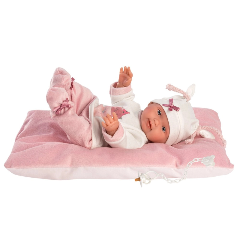 Llorens 26312 NEW BORN HOLČIČKA - realistická panenka miminko s celovinylovým tělem - 26 cm