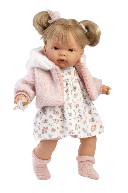 Llorens 38356 JOELLE realistická se zvuky a měkkým látkovým tělem 38 cm