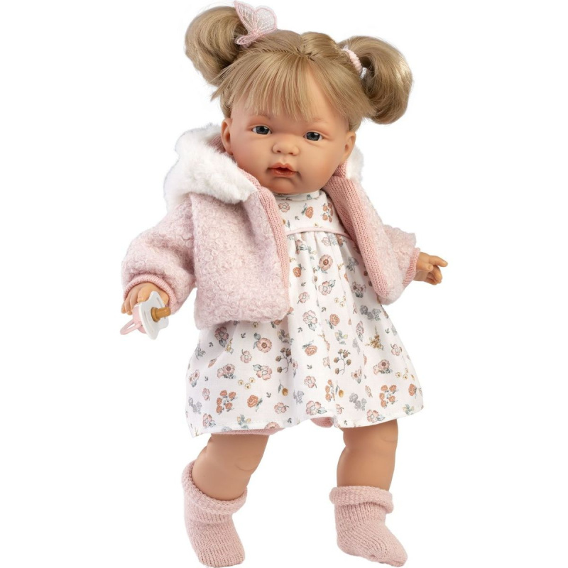 Llorens 38356 JOELLE realistická se zvuky a měkkým látkovým tělem 38 cm