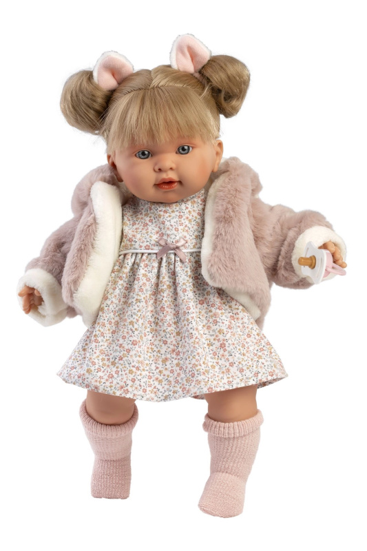 Llorens 42282 ALEXANDRA realistická se zvuky a měkkým látkovým tělem 42 cm