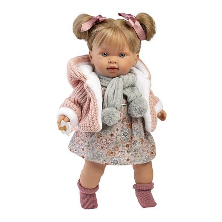 Llorens 42284 ALEXANDRA realistická se zvuky a měkkým látkovým tělem 42 cm