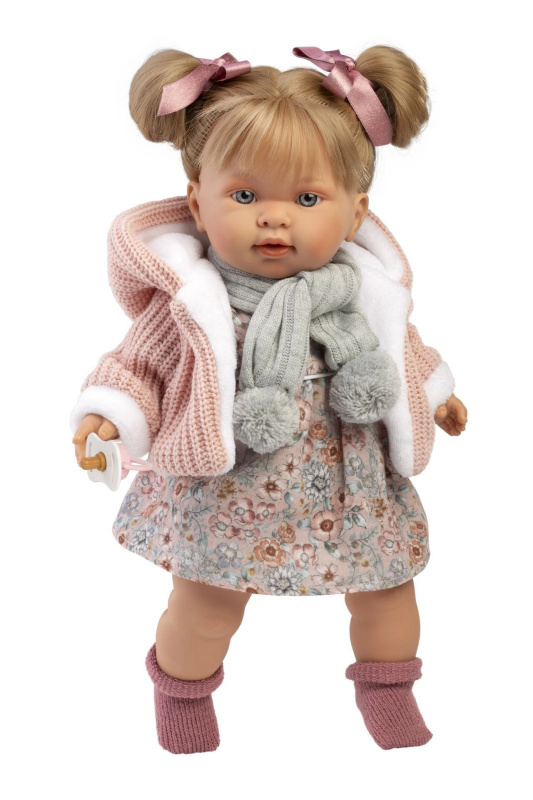 Llorens 42284 ALEXANDRA realistická se zvuky a měkkým látkovým tělem 42 cm
