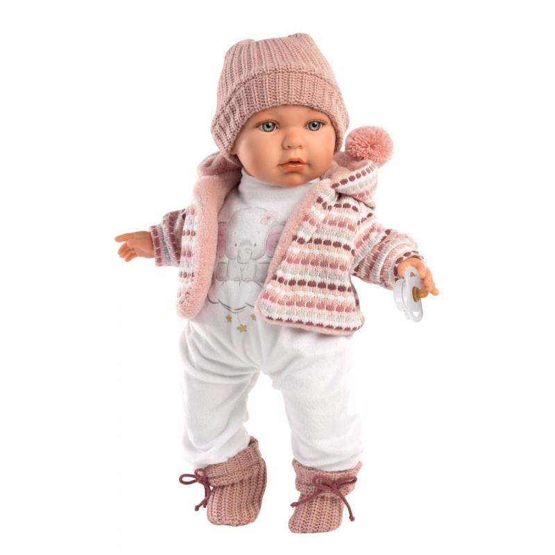 Llorens Baby Julia - realistická panenka se zvuky a měkkým látkovým tělem - 42 cm