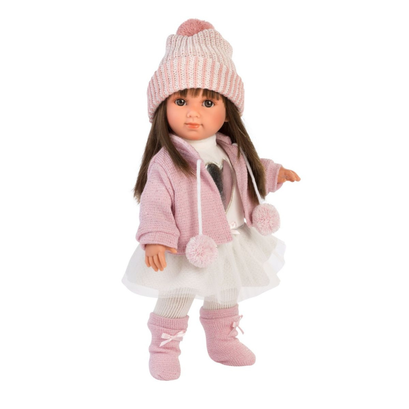 Llorens 53528 SARA - realistická panenka s měkkým látkovým tělem  - 35 cm