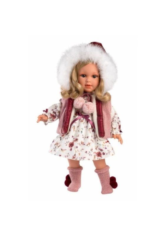 Llorens 54037 LUCIA - realistická panenka s měkkým látkovým tělem  - 40 cm
