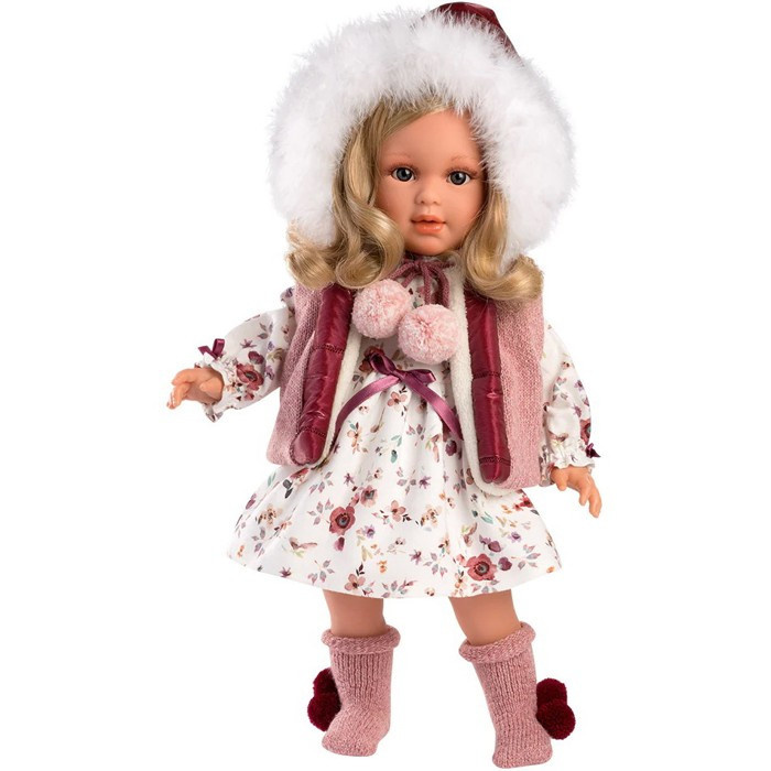 Llorens 54037 LUCIA - realistická panenka s měkkým látkovým tělem  - 40 cm