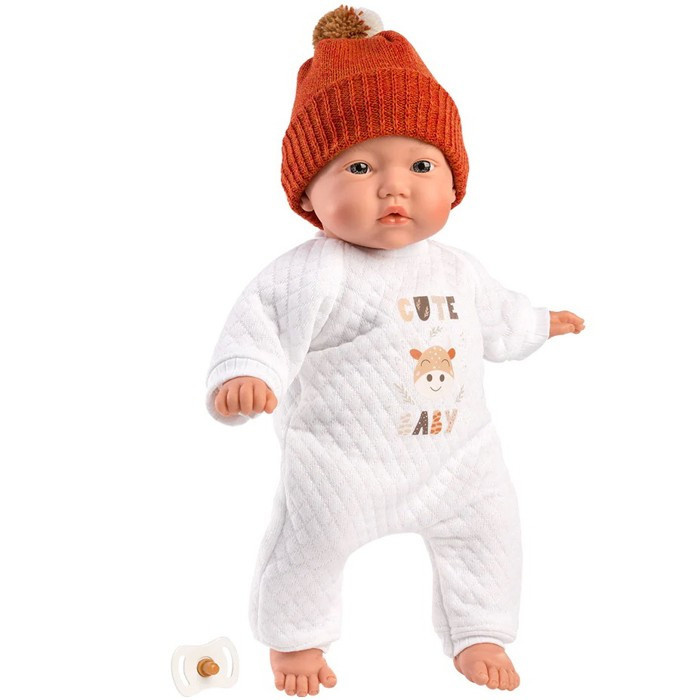 Llorens 63304 LITTLE BABY - realistická panenka miminko s měkkým látkovým tělem - 32 cm