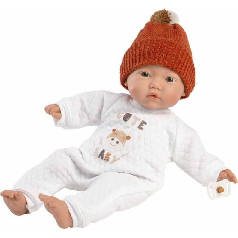 Llorens 63304 LITTLE BABY - realistická panenka miminko s měkkým látkovým tělem - 32 cm