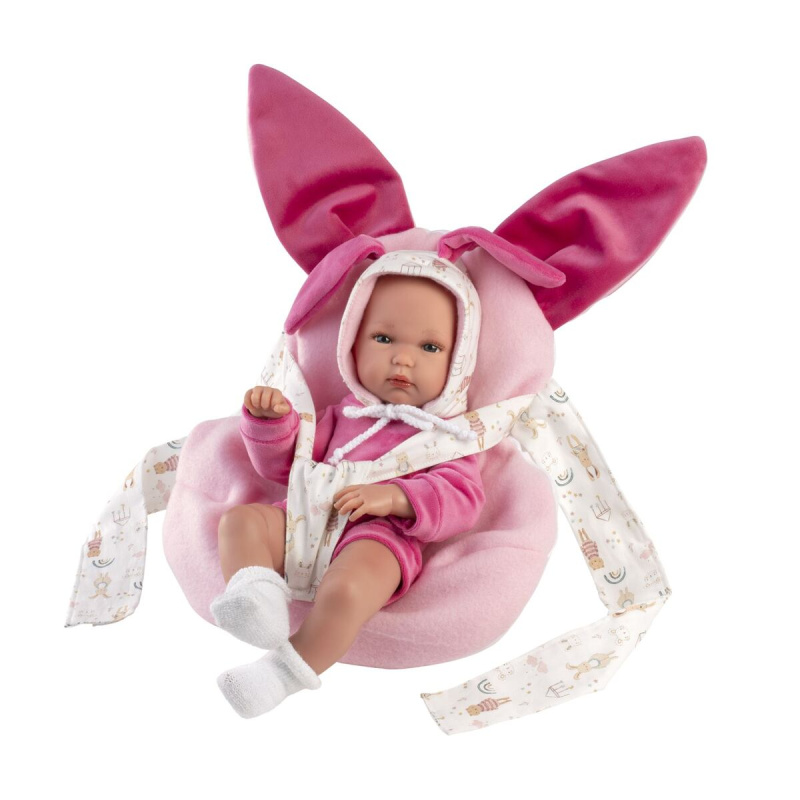 Llorens New Born Holčička - Realistická Panenka Miminko s Celovinylovým Tělem 35 cm