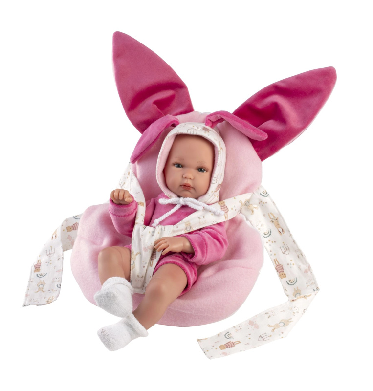 Llorens New Born Holčička - Realistická Panenka Miminko s Celovinylovým Tělem 35 cm