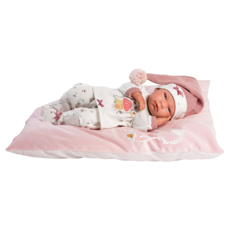 Llorens 73880 NEW BORN HOLČIČKA - realistická panenka miminko s celovinylovým tělem - 40 cm