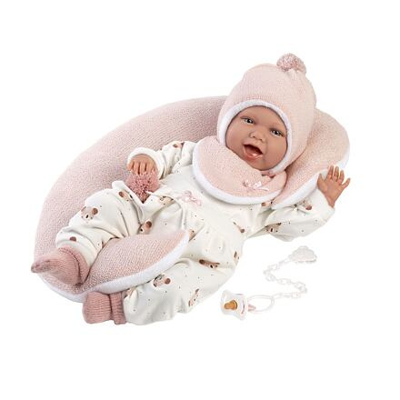 Llorens 74104 NEW BORN realistická miminko se zvuky a měkkým látkovým tělem 42 cm