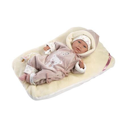 Llorens 74106 NEW BORN realistická miminko se zvuky a měkkým látkovým tělem 42 cm