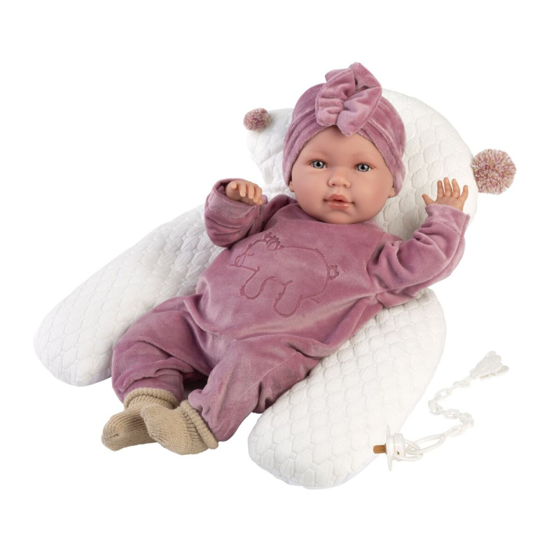 Llorens 74118 NEW BORN realistická miminko se zvuky a měkkým látkovým tělem 42 cm