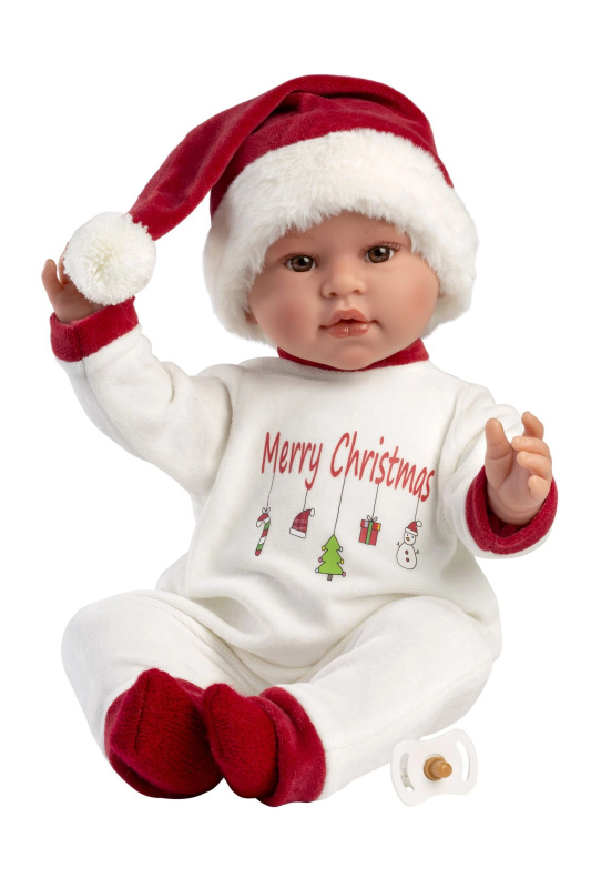 Llorens 74501 NEW BORN realistická panenka miminko se zvuky a měkkým látkovým tělem 45 cm