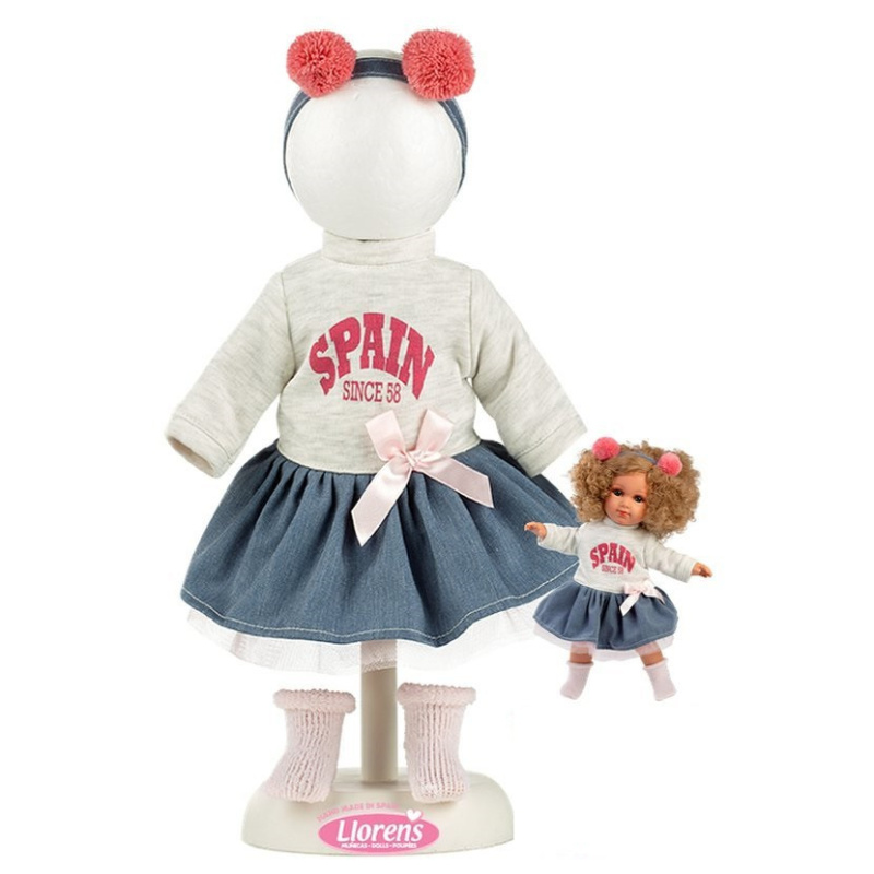 Llorens obleček pro panenku 35 cm s doplňky, 4dílná sada