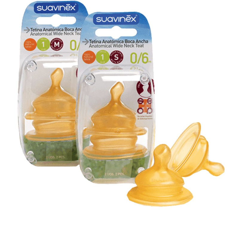Suavinéx anatomické savičky 2ks latex - vel.S 0-6m