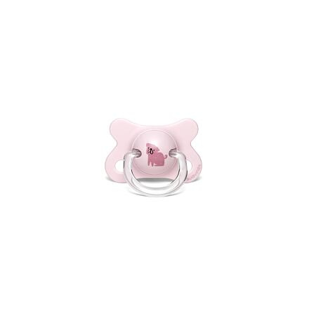 Suavinex ŠIDÍTKO FUSION anatomické SILIKON -2-4m - RŮŽOVÝ PES