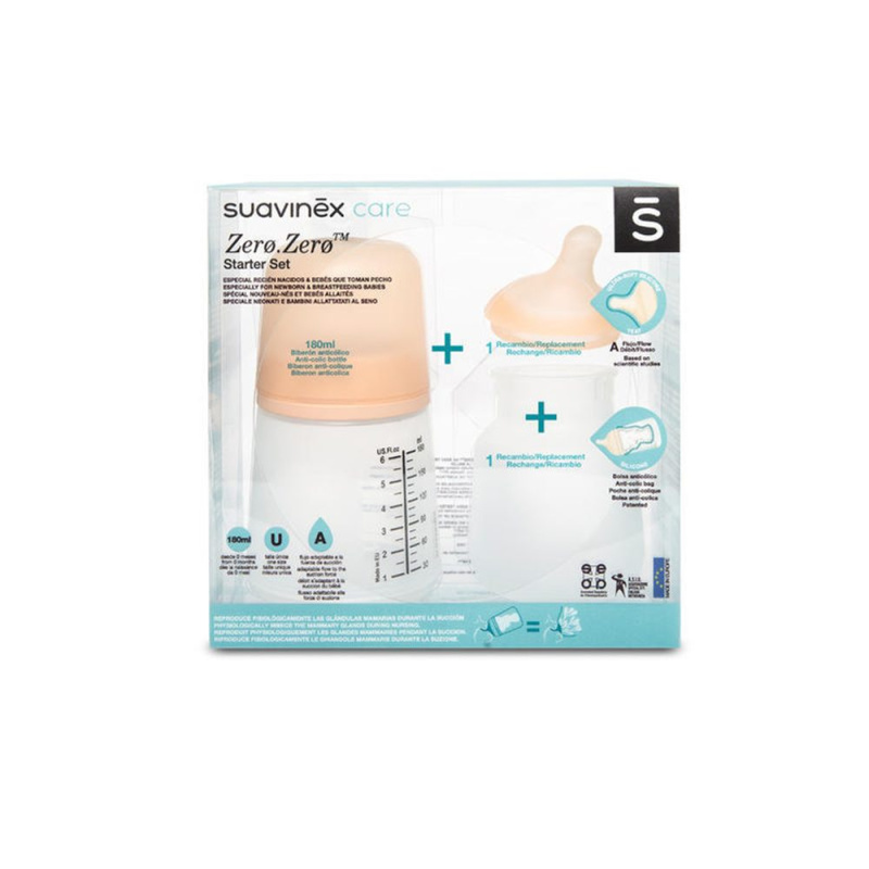 Suavinex Zero Zero Starter Set dárková sada pro děti od narození A Adaptable Flow 0 m+