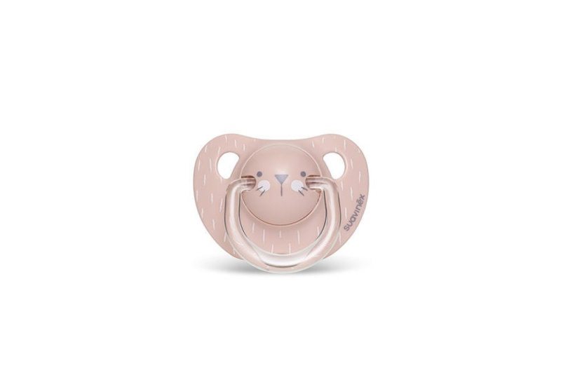 Suavinéx dudlík anatomický HYGGE 6-18m - růžová - vousky