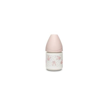 Suavinex LÁHEV SKLO 120 ml P. PRŮTOK HYGGE - RŮŽOVÁ