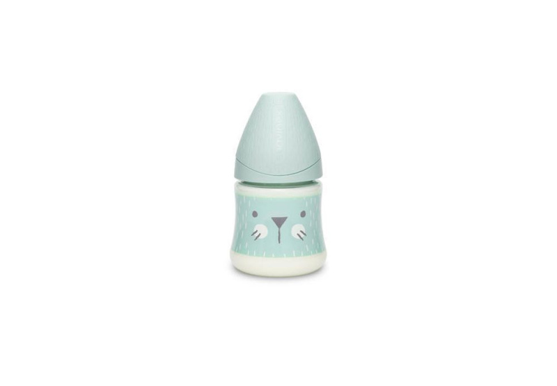 Suavinex Premium Hygge Láhev 0m+ 150 ml 1 ks vousky zelená