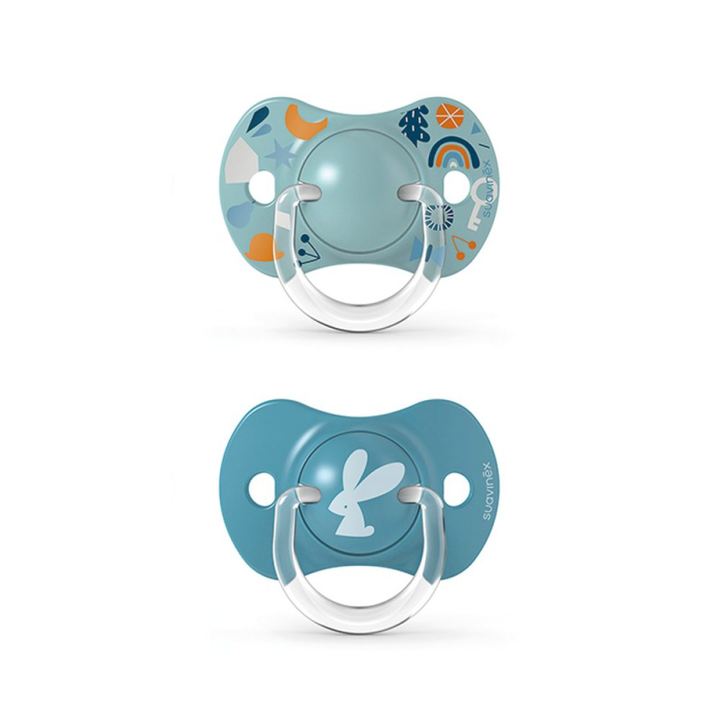 Suavinéx dudlík SX PRO fyziologický FOREST 0-6m 2ks - MODRÁ