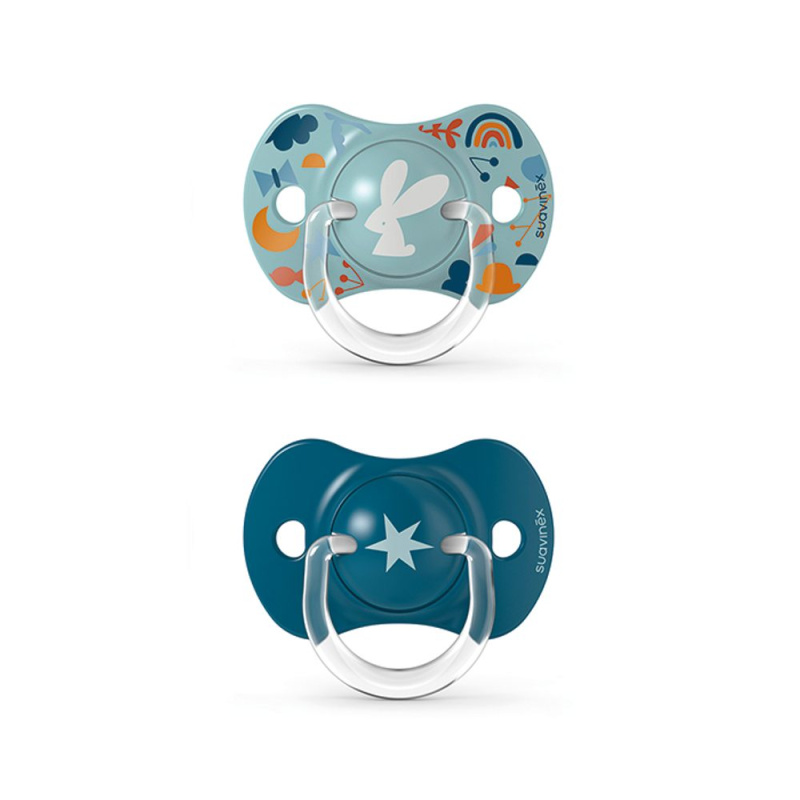 Suavinéx dudlík SX PRO fyziologický FOREST +18m 2ks - MODRÁ