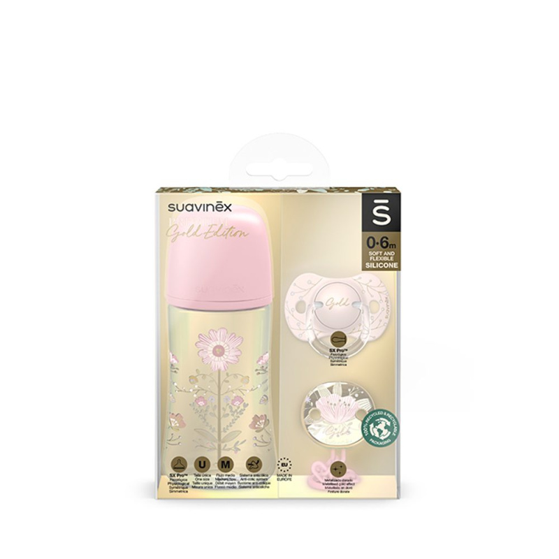 Suavinex Gold Premium Gift Set Pink dárková sada pro miminka