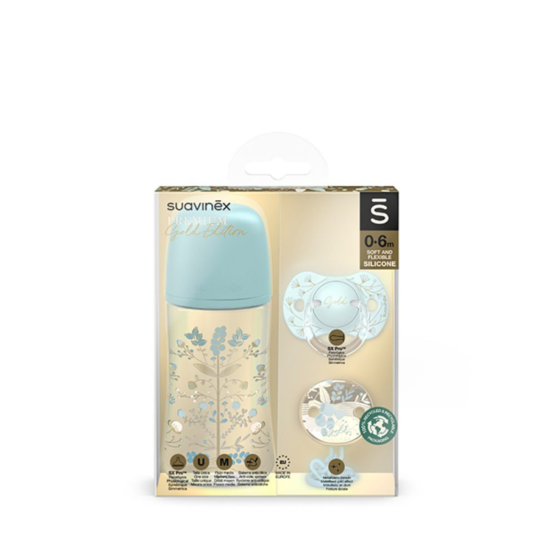 Suavinex Gold Premium Gift Set Blue dárková sada pro miminka