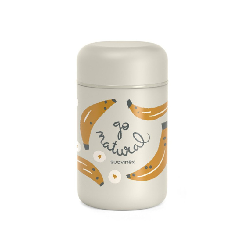 Suavinex Go Natural Food Flask termoska 0 m+ Bananas 400 ml