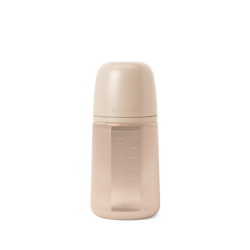 Suavinex Colour Essence SX Pro kojenecká láhev Medium Flow - Marshmallow Nude 240 ml