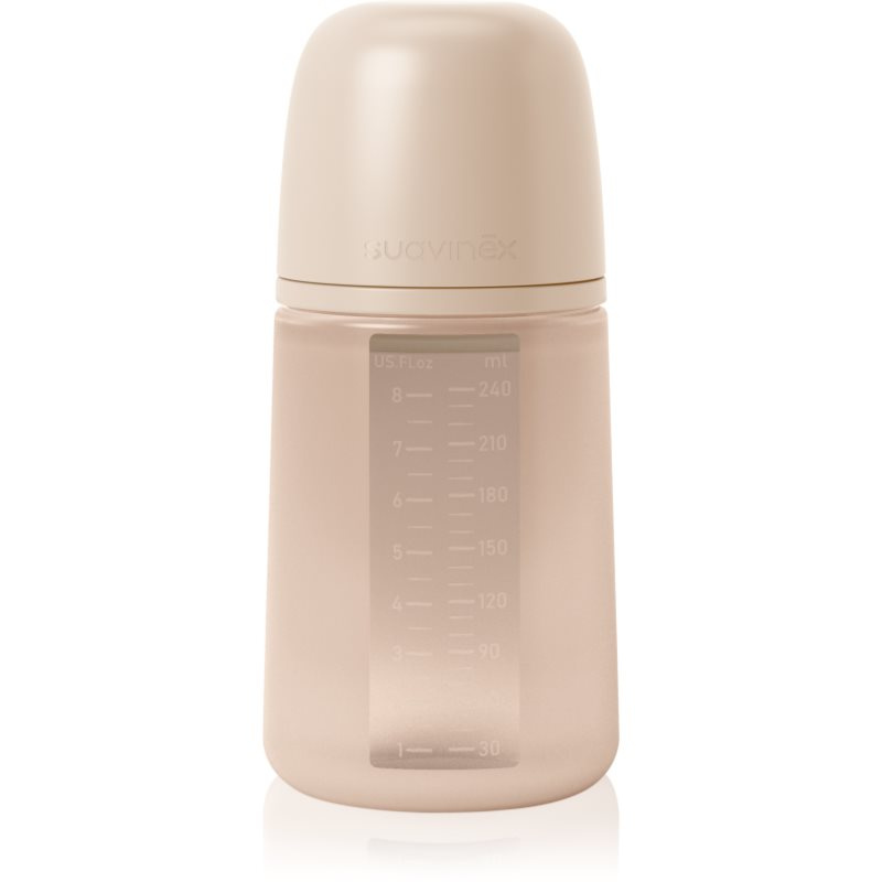 Suavinex Colour Essence SX Pro kojenecká láhev Medium Flow - Marshmallow Nude 240 ml