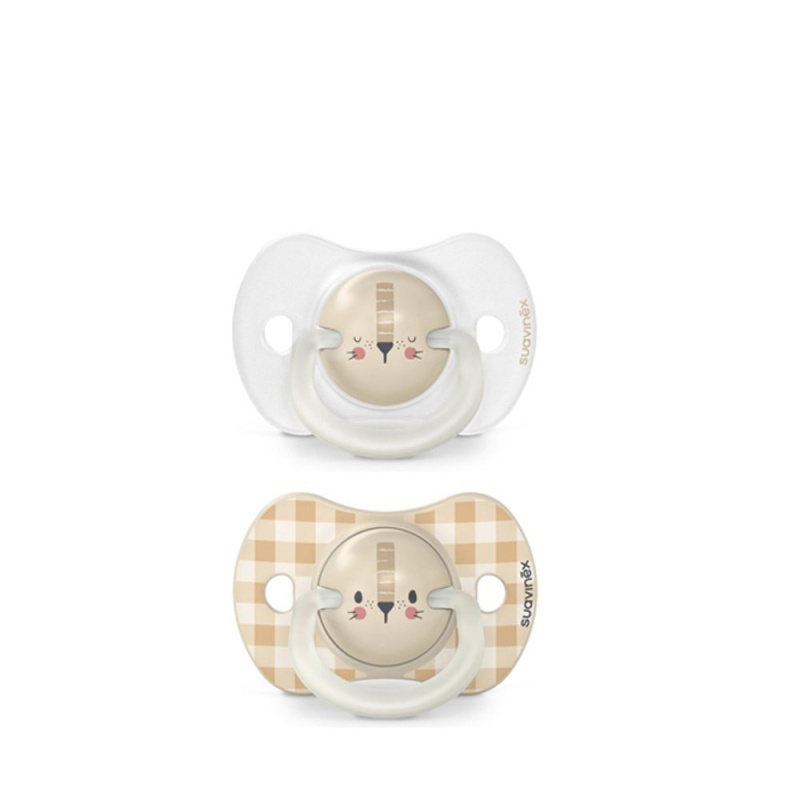 Suavinex Night & Day Physiological 0-6 m dudlík Cream Lion 2 ks