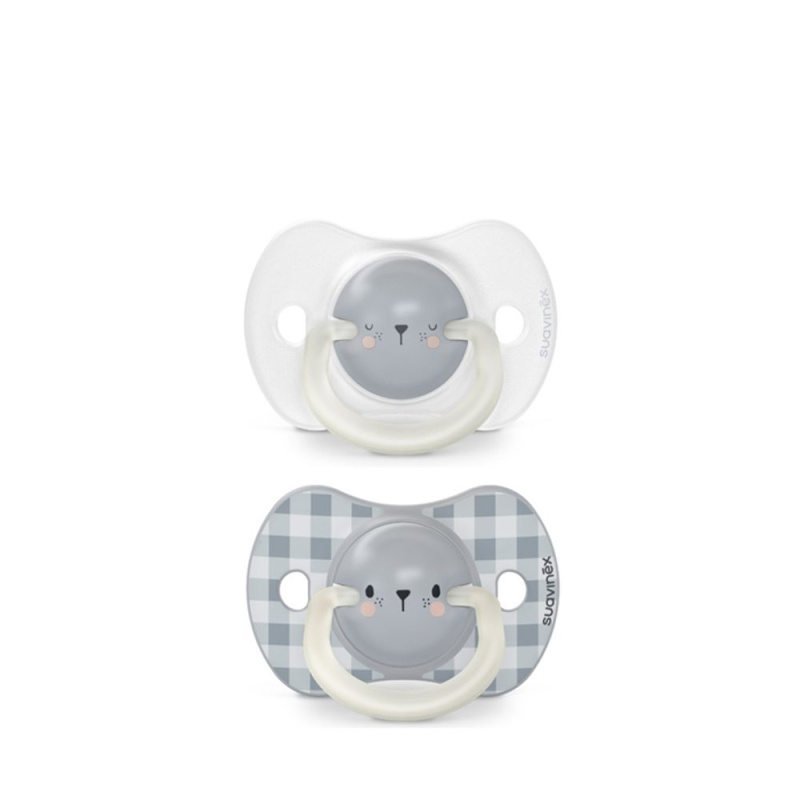 Suavinex Night & Day Physiological 6-18 m dudlík Blue Bear 2 ks