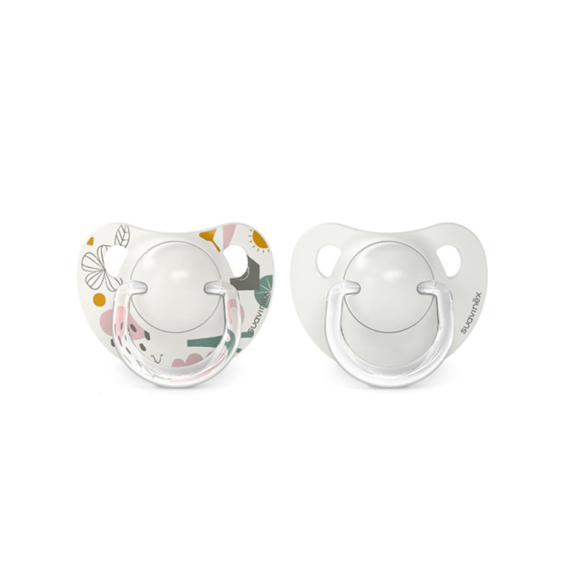 Suavinex Dudlík anatomický silikon 0/6 m 2 ks Walk - DUDLÍK ANATOMICKÝ SILIKON 0/6M 2KS WALK - šedý