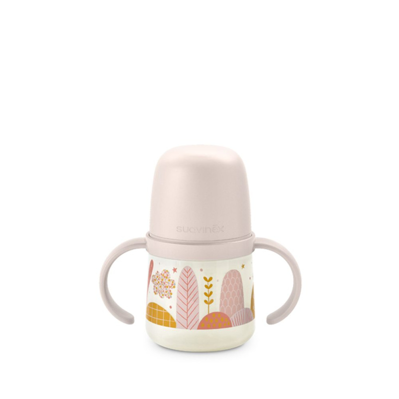Suavinex Dreams First dětská láhev s držadly Pink 6 m+ 150 ml